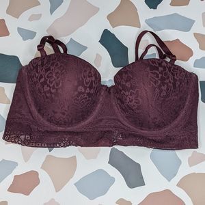 Aerie Maroon Lace Multiway Bra size 36C